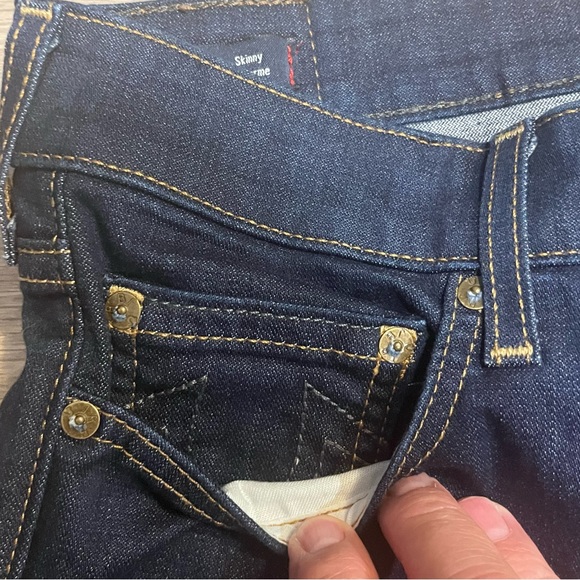True Religion Tony Raw 36x30 Mens Skinny Jeans Dark Blue Made In USA - Picture 2 of 14